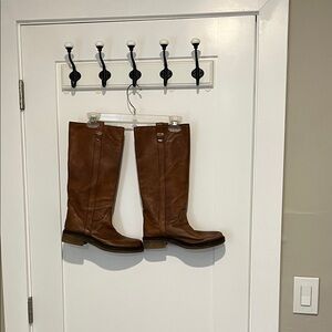 Classic Brown Leather Tall Boots